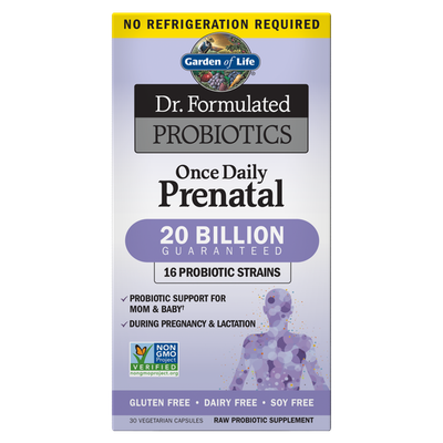Garden of Life - Dr. Formulated Probiotics Once Daily Prenatal  Shelf Stable - 30 Veg Capsules