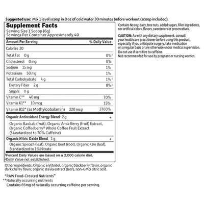 Garden of Life - Sport Organic Energy + Focus Sugar Free Blackberry Cherry 231 g