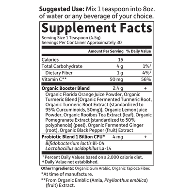 Garden of Life - Fermented Organic Turmeric Booster Powder - 4.76 oz