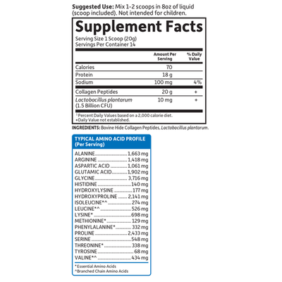 Garden of Life - Grass Fed Collagen Peptides Unflavored - 280 g