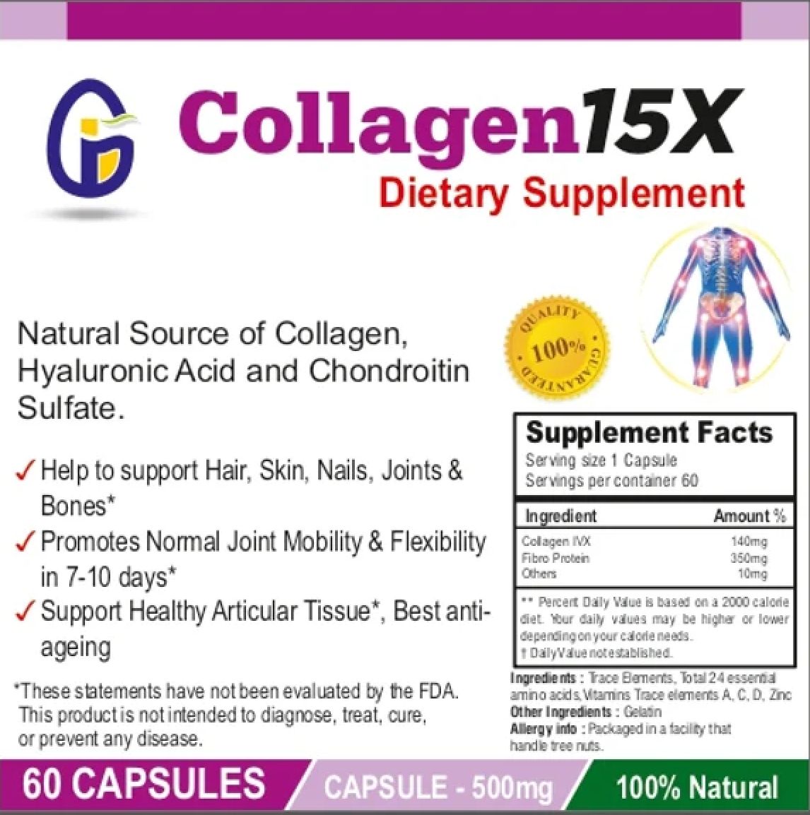 Nutraherb - Collagen15X - 60 Capsules