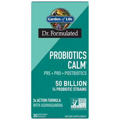 Garden of Life - Dr. Formulated Probiotics Calm 50 Billion - 30 Veg Capsules