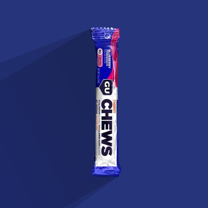 Gu - Box of Blueberry Pom Energy Chews - 18 Sleeves