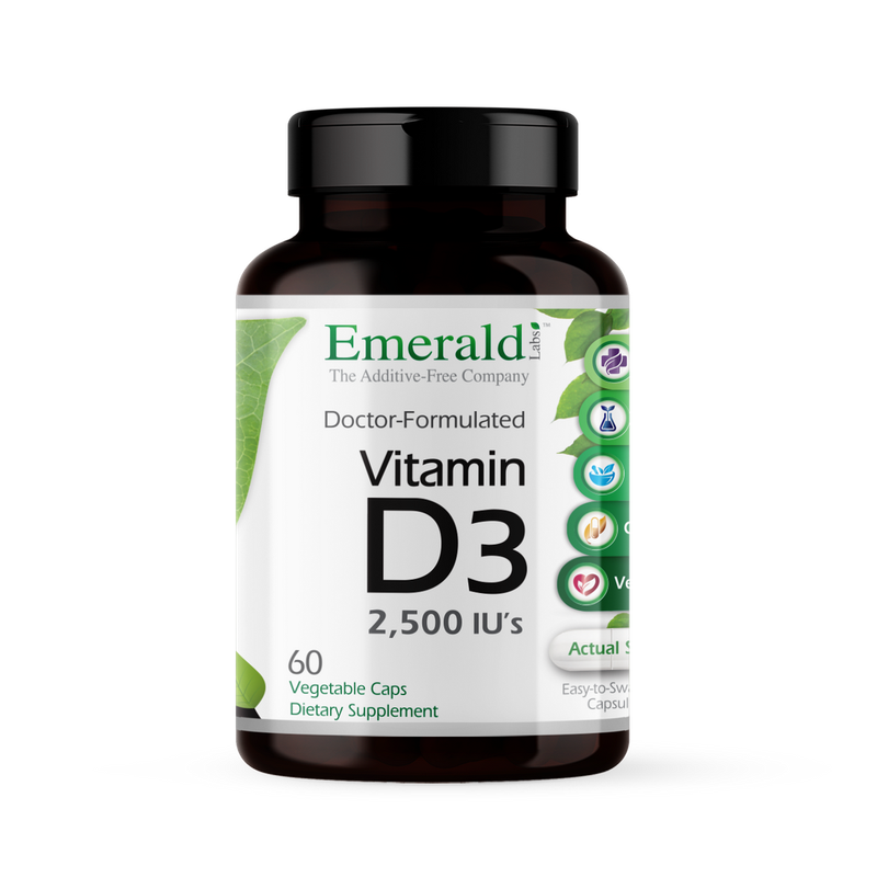 Emerald Labs - D3 2,500 IU - 60 Veg Capsules