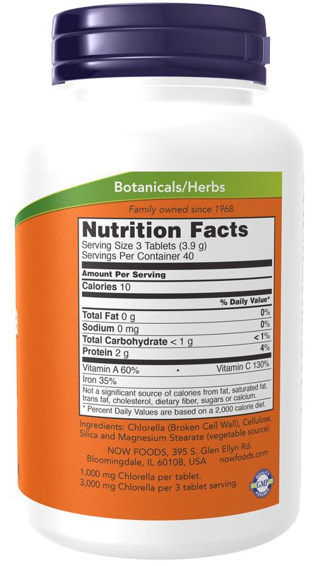 Now - Chlorella 1000mg - 120 Tablets
