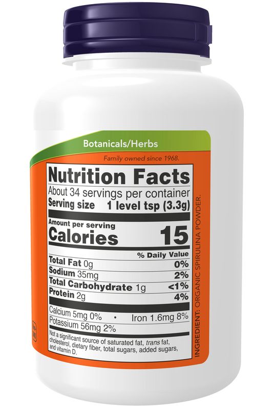 Now - Spirulina Powder - 4 oz