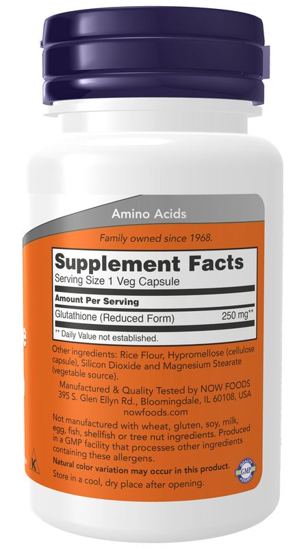 Now - Glutathione 250mg - 60 Capsules