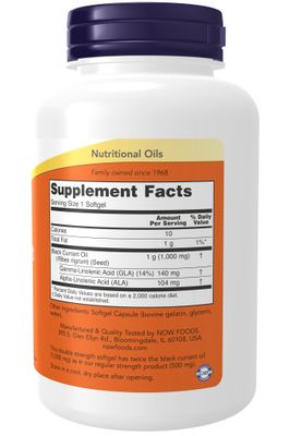 Now - Black Currant Oil 1000mg - 100 Softgels