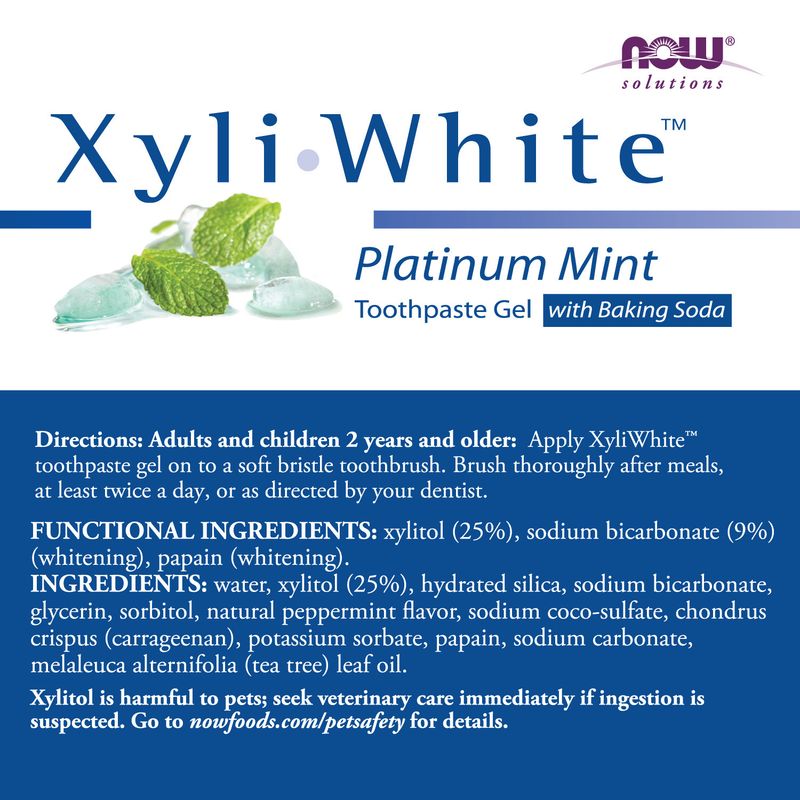 Now - Xyliwhite Mint Baking Soda Toothpaste - 6.4 oz