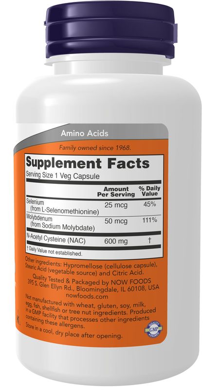 Now - NAC 600 mg - 100 Capsules