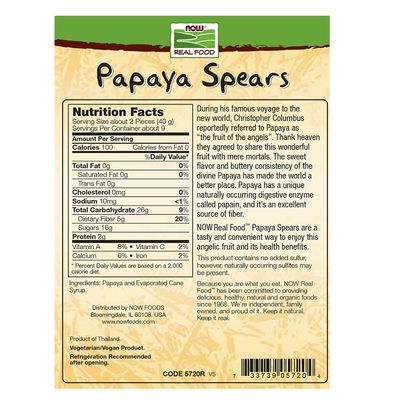 Now - Papaya Spears - 12 oz