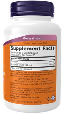 Now - Quercetin Bromelain - 120 Veg Capsules