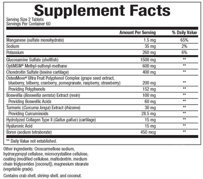 Natural Factors - Osteomove Joint Care - 120 Tablets