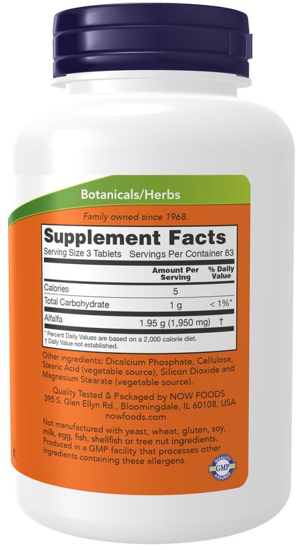 Now - Alfalfa 10 Grain - 250 Tablets