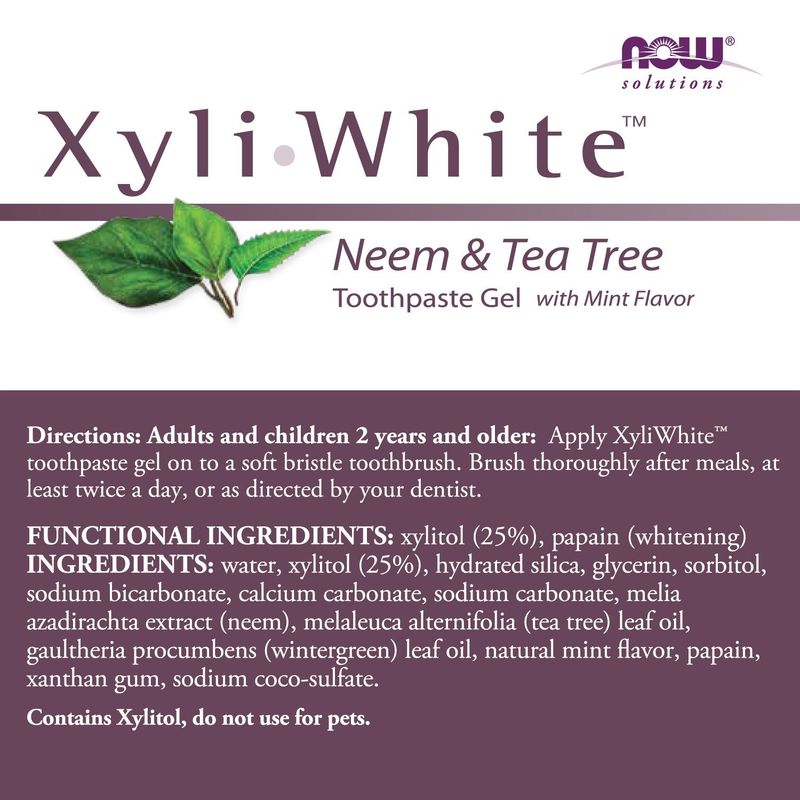 Now - Xyliwhite Neem &amp; Tea Tree Toothpaste - 6.4 oz