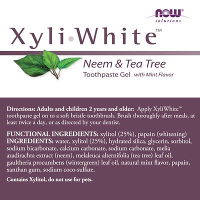 Now - Xyliwhite Neem &amp; Tea Tree Toothpaste - 6.4 oz