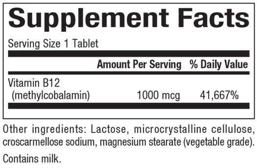 Natural Factors - B12 Methylcobalamin 1000 mcg Chewable - 90 Tablets
