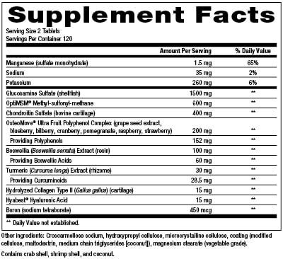 Natural Factors - Osteomove Joint Care - 240 Tablets