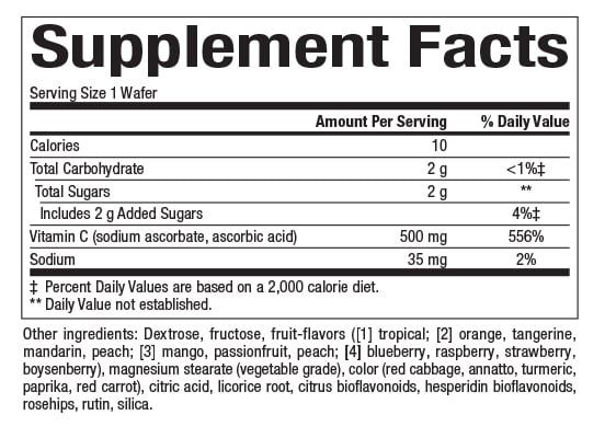 Natural Factors - C 500 mg Natural Fruit Chews Mixed Fruit - 90 Tablets