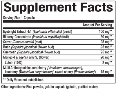 Natural Factors - Eye Factors W Lutein - 90 Veg Capsules