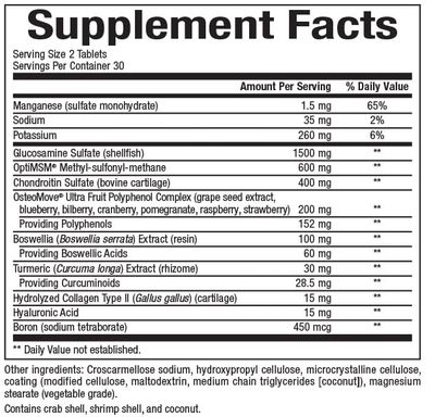 Natural Factors - Osteomove Joint Care - 60 Tablets