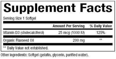 Natural Factors - Vitamin D3 1000 IU - 180 Tablets