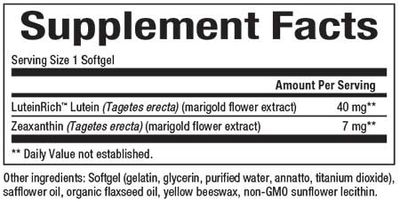 Natural Factors - Lutein 40 mg - 60 Softgels