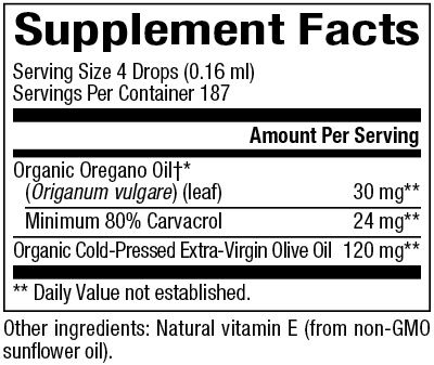 Natural Factors - Oil Of Oregano 80% Carvacrol - 1 oz