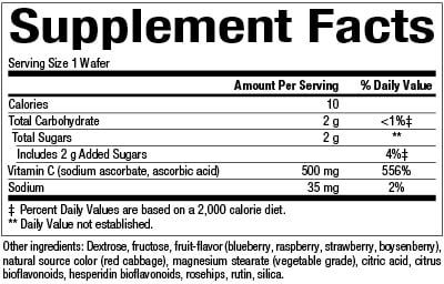 Natural Factors - C 500 mg Natural Fruit Chews Blueberry Raspberry & Boysenberry - 90 Tablets