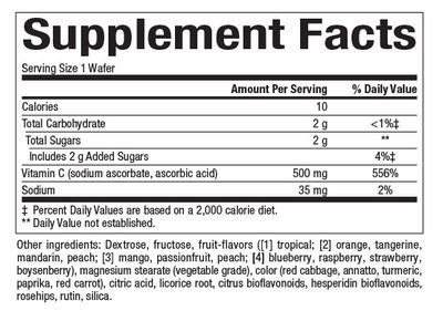 Natural Factors - C 500 mg Natural Fruit Chews Mixed Fruit - 180 Tablets