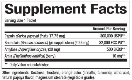 Natural Factors - Papaya Enzyme Chewable - 60 Tablets