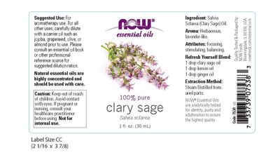 Now - Clary Sage Oil - 1 oz