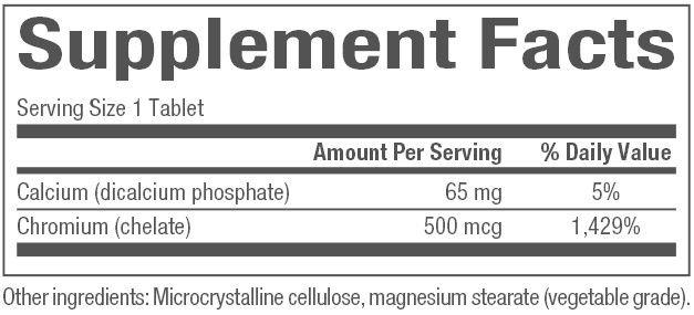 Natural Factors - Chromium GTF Chelate 500 mcg - 90 Tablets