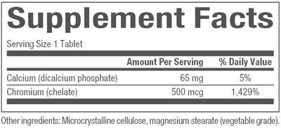 Natural Factors - Chromium GTF Chelate 500 mcg - 90 Tablets