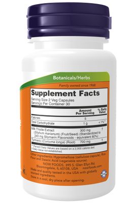 Now - Milk Thistle Extract 150 mg - 60 Capsules