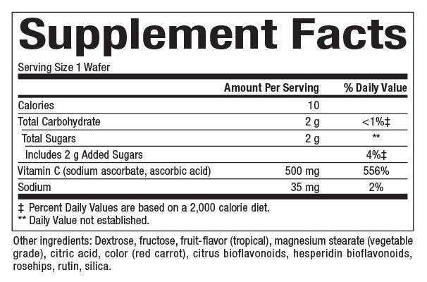 Natural Factors - C 500 mg Tropical - 180 Tablets