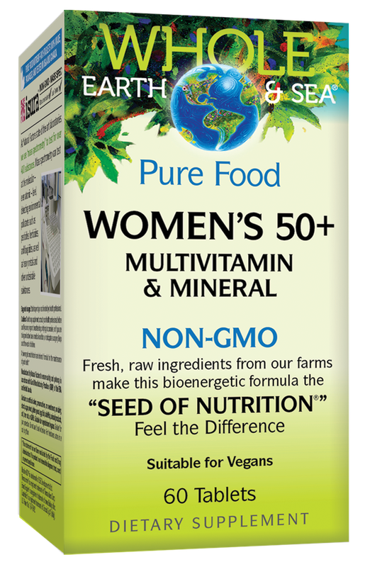 Natural Factors - Whole Earth &amp; Sea Womens 50+ Multivitamin &amp; Mineral - 60 Tablets