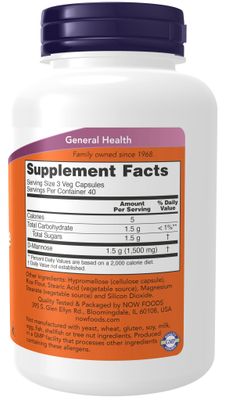 Now - D-Mannose - 120 Capsules