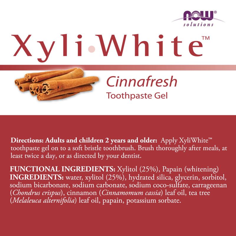 Now - Xyliwhite Cinnafresh Toothpaste - 6.4 oz