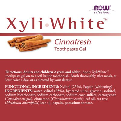 Now - Xyliwhite Cinnafresh Toothpaste - 6.4 oz