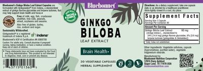 Bluebonnet - Ginkgo Biloba 60 mg - 60 Capsules