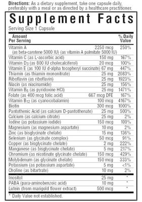 Bluebonnet - Multi One Iron Free Multivitamin - 90 Veg Capsules