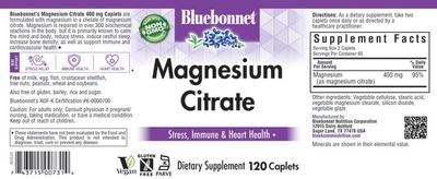 Bluebonnet - Magnesium Citrate - 120 Capsules