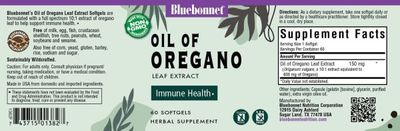 Bluebonnet - Oil Of Oregano Leaf Extract - 60 Softgels
