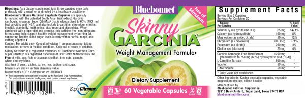 Bluebonnet - Skinny Garcinia - 60 Veg Capsules