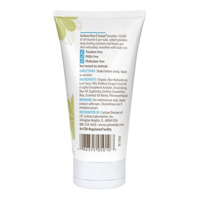 Carlson - Key E Vitamin E Plus Aloe Hand Cream - 2 oz