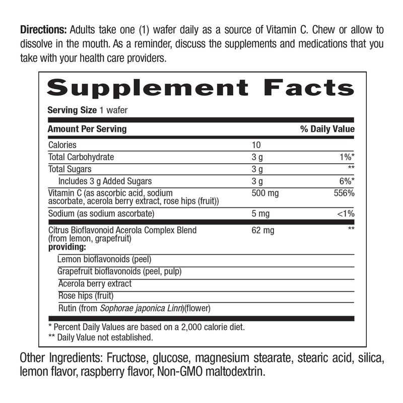 Country Life - Chewable Acerola Vitamin C Complex 500 mg - 90 Wafers