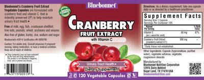 Bluebonnet - Super Fruit Cranberry Fruit Extract - 120 Veg Capsules