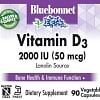 Bluebonnet - Vitamin D3 2000 IU - 90 Veg Capsules