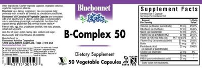 Bluebonnet - B Complex 50 - 50 Veg Capsules